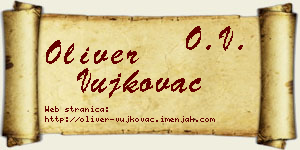 Oliver Vujkovac vizit kartica
